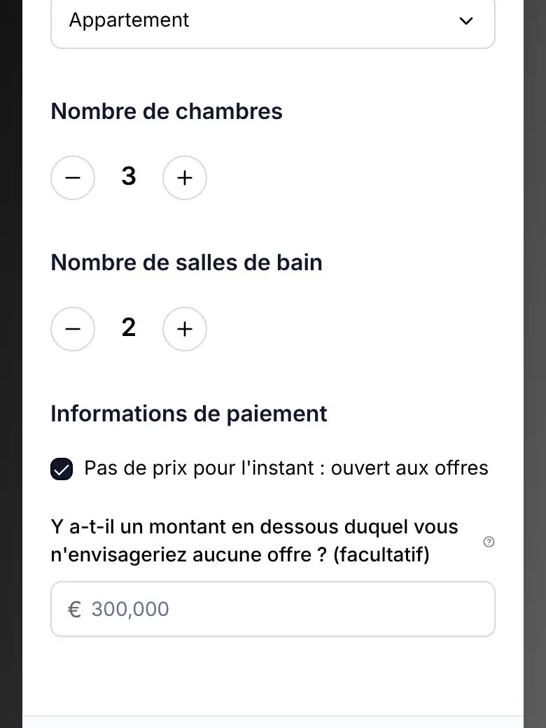 Le formulaire d'annonce, étape 2 : Vérifiez l'essentiel