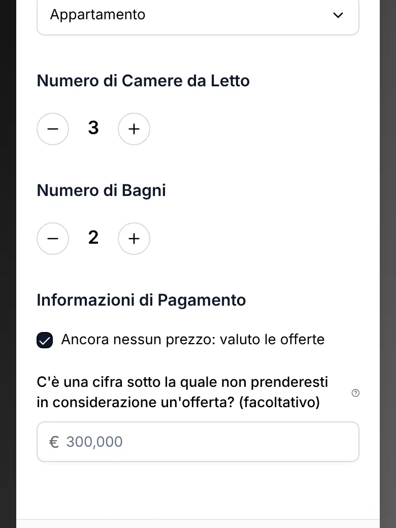 Il modulo dell'annuncio, passaggio 2: Controlla le basi